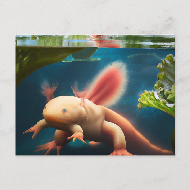 Axolotl Postkarte (Vorderseite)