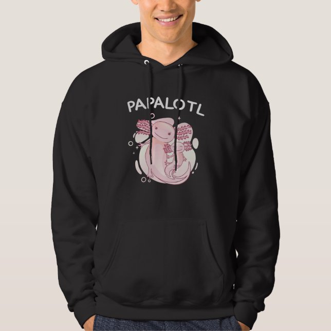 axolotl pregnancy announcement papalotl papa babyl hoodie (Vorderseite)