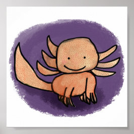 Axolotl Print Poster