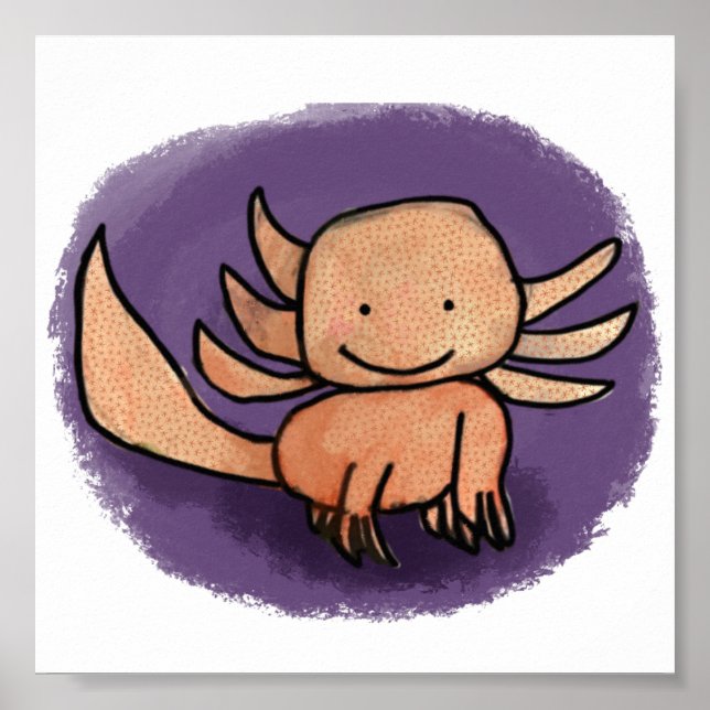 Axolotl Print Poster (Vorne)