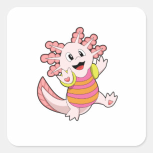 Axolotl Quadratischer Aufkleber