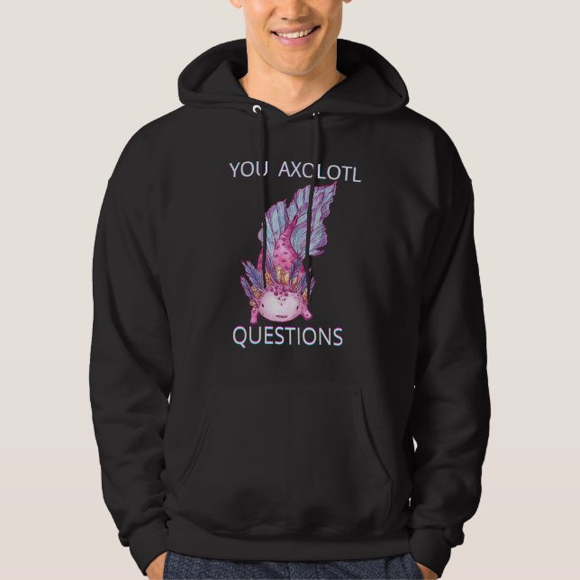 Axolotl Questions Plush Hoodie (Vorderseite)