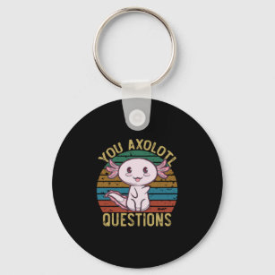 Axolotl Questions Retro 90s Funny Axolotl Schlüsselanhänger
