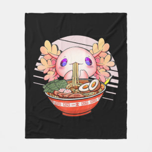 Axolotl Ramen Noodles Japanisch Kawaii Anime Otaku Fleecedecke