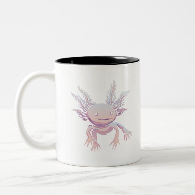 Axolotl Realistic Zweifarbige Tasse (Links)