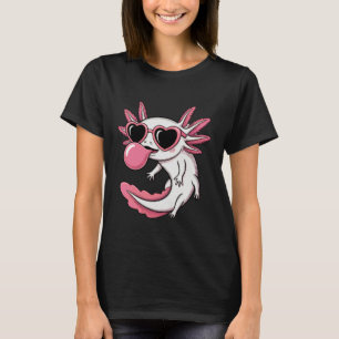 Axolotl Reptil Lustig Blase Bläst T-Shirt