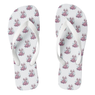 Axolotl Riding Blobfish Flip Flops