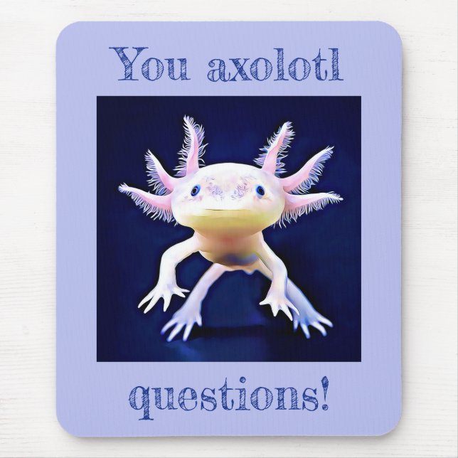Axolotl Salamander Amphibian Mousepad (Vorne)