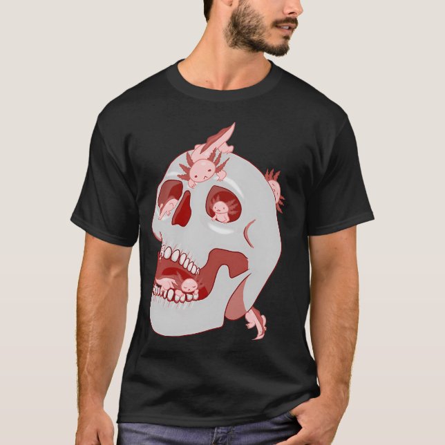 Axolotl-Schädel T-Shirt (Vorderseite)