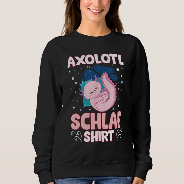 Axolotl Schlaf  Mexican Salamander Relaxolotl Slee Sweatshirt (Vorderseite)