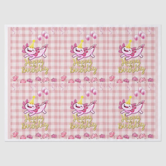 Axolotl Seidenpapier (Vorderseite)