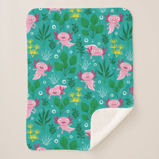 Axolotl Sherpa Blanket Sherpadecke (Vorderseite)