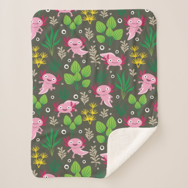 Axolotl Sherpa Blanket Sherpadecke (Vorderseite)