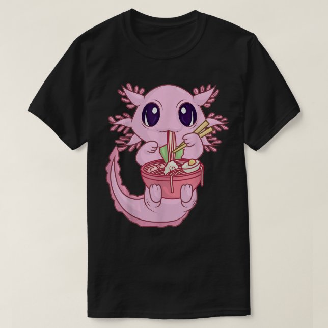 Axolotl Shirt für Girls, Anime Kawaii Ramen (Design vorne)