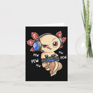 Axolotl Shirt Kids Boys Gamers - Kawaii Videospiel Karte