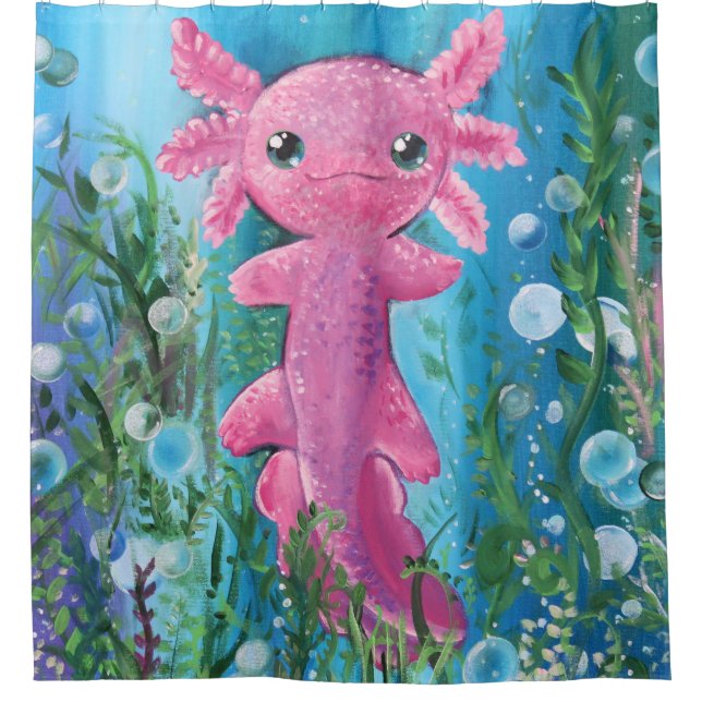 Axolotl Shower Curtain Duschvorhang (Vorderseite)