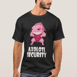 Axolotl Sicherheit Lustige Muskeln Axolotl Süß Hal T-Shirt