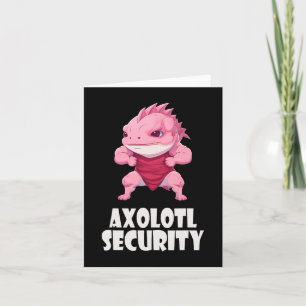 Axolotl Sicherheit Sonnenmuskeln Axolotl Niedlich Karte