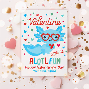 Axolotl Sie sind Alotl Fun Valentine Klassenzimmer Einladung