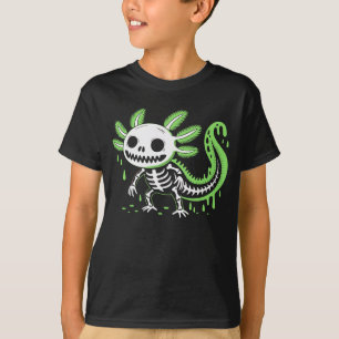 Axolotl-Skelett-Tropf-Halloween-Kinderkostüm T-Shirt