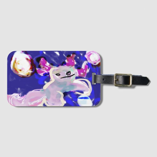 Axolotl Sommer Gepäckanhänger (Vorderseite (Horizontal))