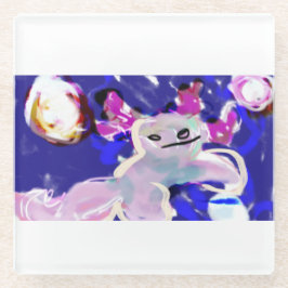 Axolotl Sommer Glasuntersetzer