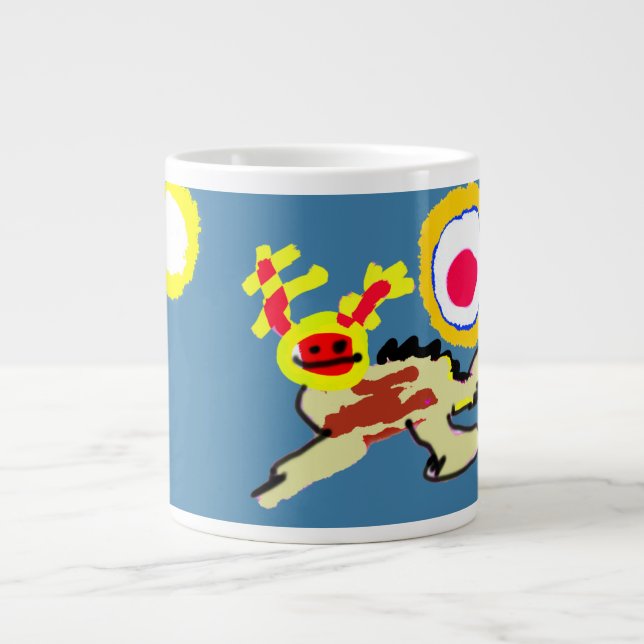 Axolotl-Sommer Jumbo-Tasse (Vorderseite)