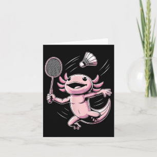 Axolotl spielt Badminton Spieler Shuttle Sport  Karte