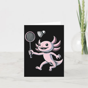 Axolotl spielt Badminton Spieler Shuttle Sport  Karte