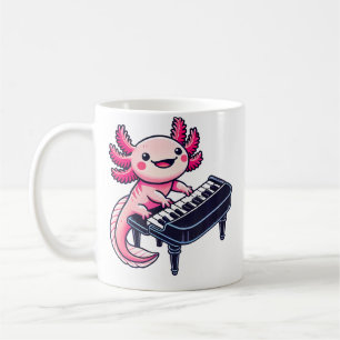 Axolotl spielt Klavier Axolotls Musiker Musik Kaffeetasse