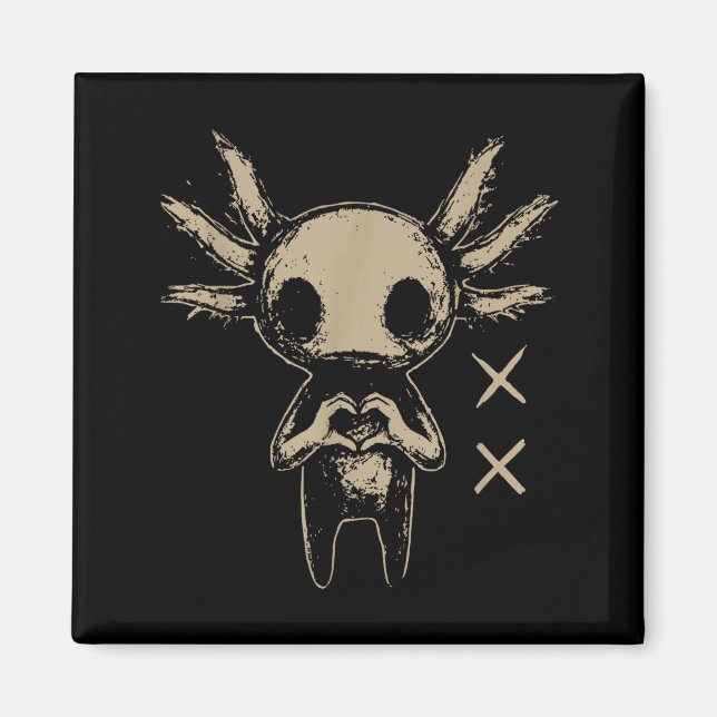 Axolotl Still Emo Goth  Magnet (Vorne)
