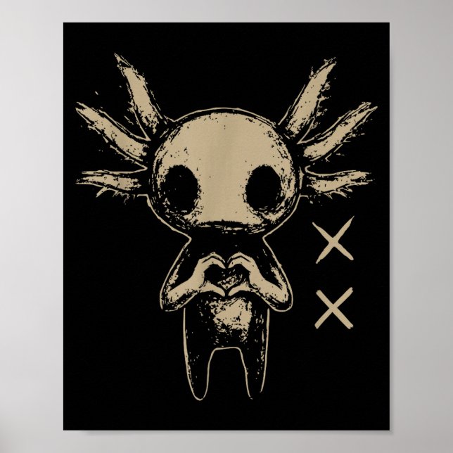Axolotl Still Emo Goth  Poster (Vorne)