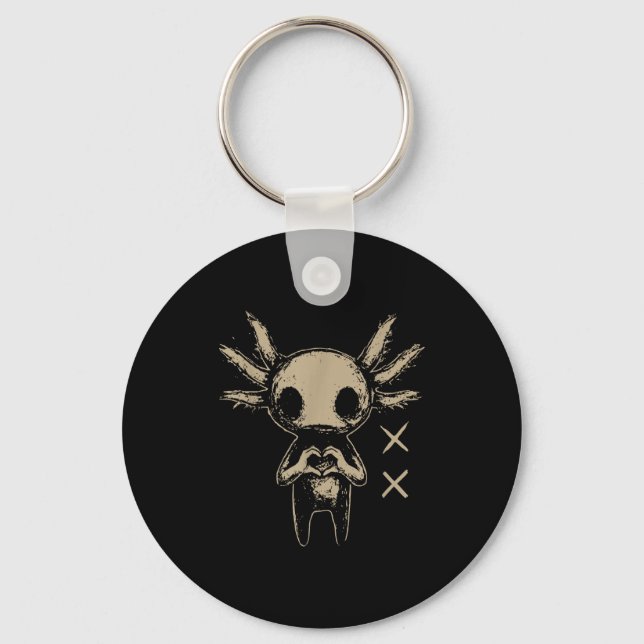 Axolotl Still Emo Goth  Schlüsselanhänger (Vorderseite)