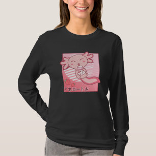 Axolotl Strawberry Milk Retro Kawaii Japan Axolotl T-Shirt