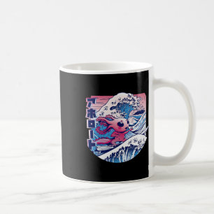 Axolotl surft auf der japanischen großen Welle Axo Kaffeetasse