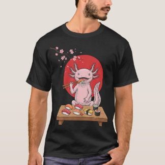 Axolotl Sushi Anime Vintage Japanischer Lebensmitt T-Shirt