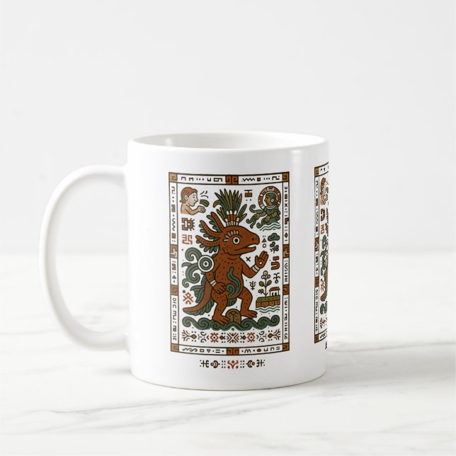 Axolotl Teotl - Gott der Gewässer Kaffeetasse (Links)