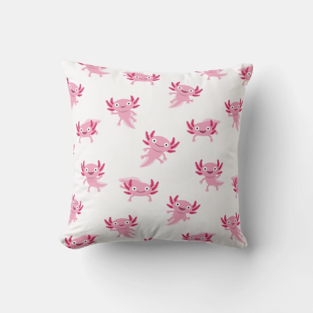 Axolotl Throw Pillow Kissen (Vorderseite)