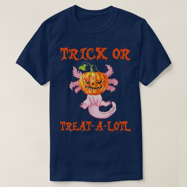 Axolotl Trick oder Behandeln Axolotl Halloween-Kos T-Shirt (Design vorne)