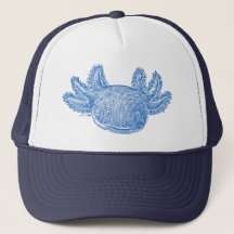 Axolotl Trucker Hut - BLAU