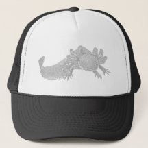 Axolotl Trucker Hut - GRAU