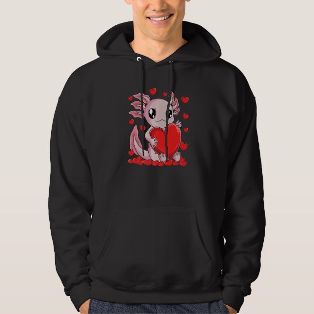 Axolotl Valentine Heart Shirt Axolotls Lover Valen (Vorderseite)