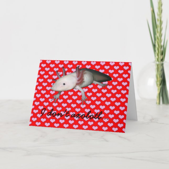 Axolotl-Valentinsgruß-Karte Feiertagskarte (Vorderseite)