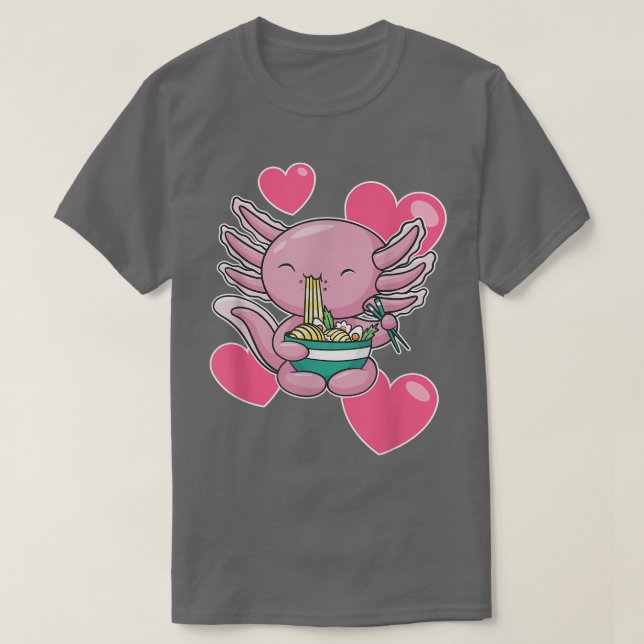 Axolotl Valentinstag T-Shirt (Design vorne)
