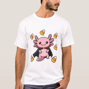 Axolotl-Vampir-Kostüm Süße Halloween-Kunst T-Shirt