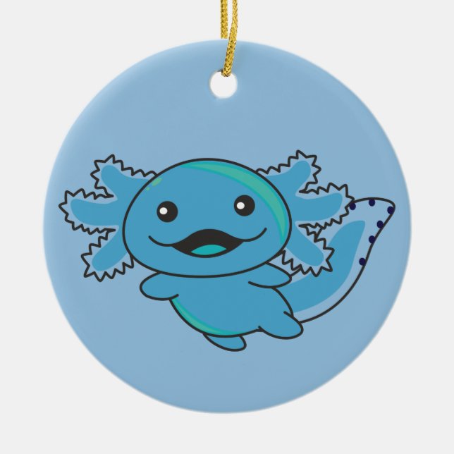 Axolotl Verschiedene Axolotls Sweet Axolotl Keramik Ornament (Vorne)