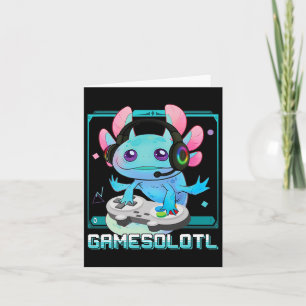 Axolotl Video Gamer Kawaii Pastel Goth Niedlich An Karte
