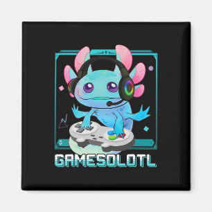 Axolotl Video Gamer Kawaii Pastel Goth Niedlich An Magnet