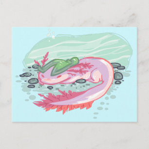 Axolotl Water Puppy Postkarte