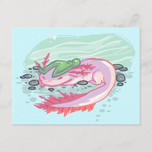 Axolotl Water Puppy Postkarte (Vorderseite)
